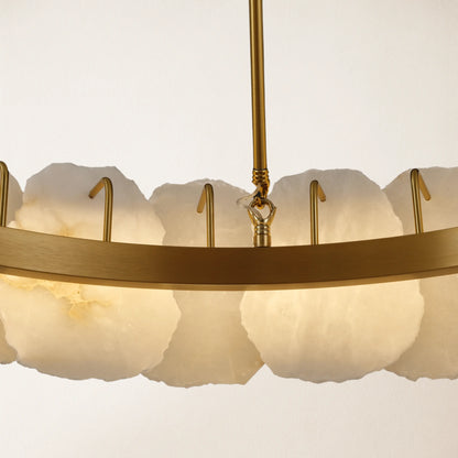 Moira Alabaster Round Chandelier 80cm D