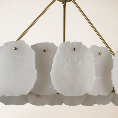Moira Alabaster Round Chandelier 80cm D
