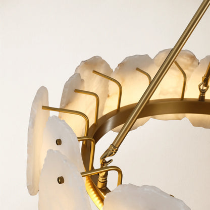 Moira Alabaster Round Chandelier 80cm D