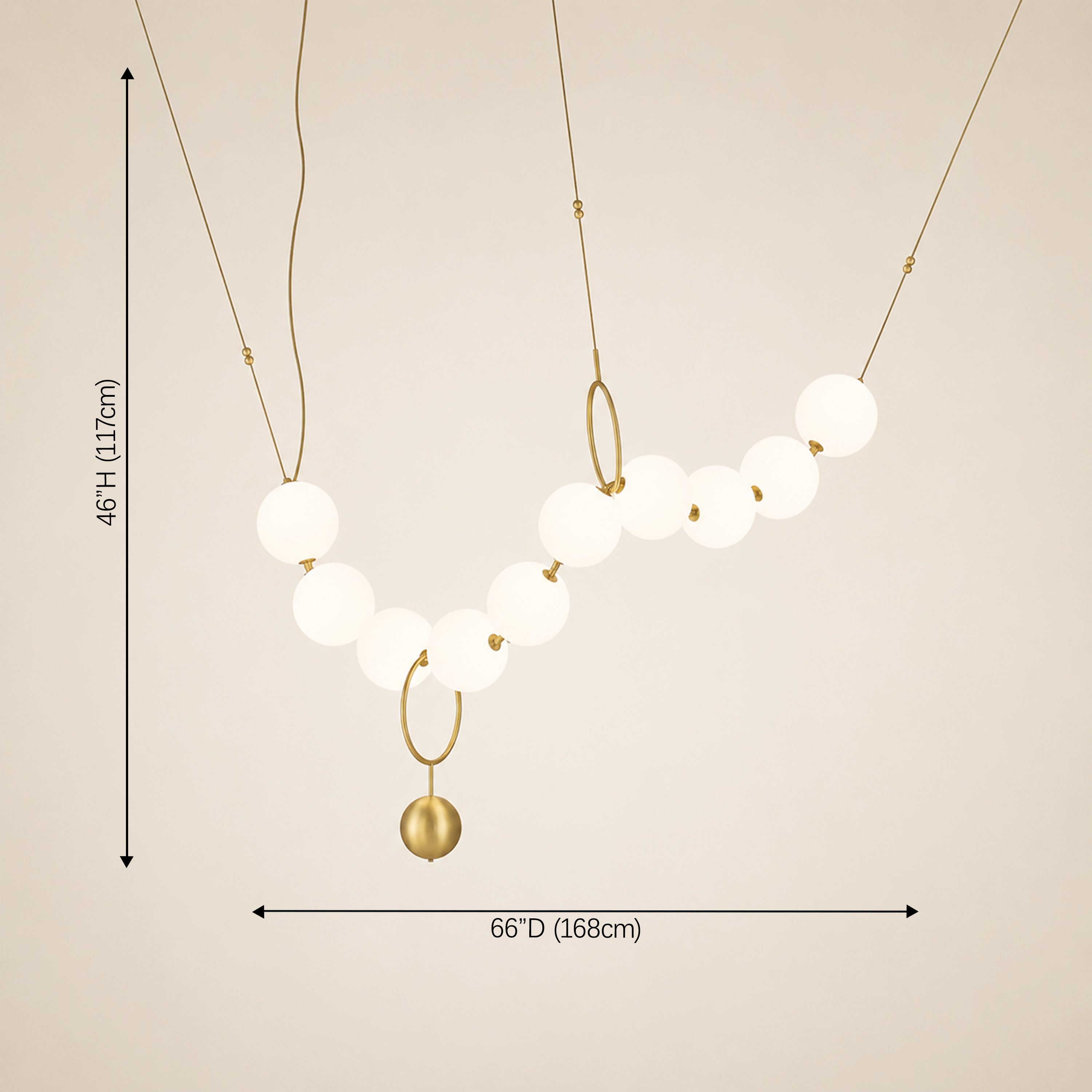 Celestine Necklace Glass Pendant