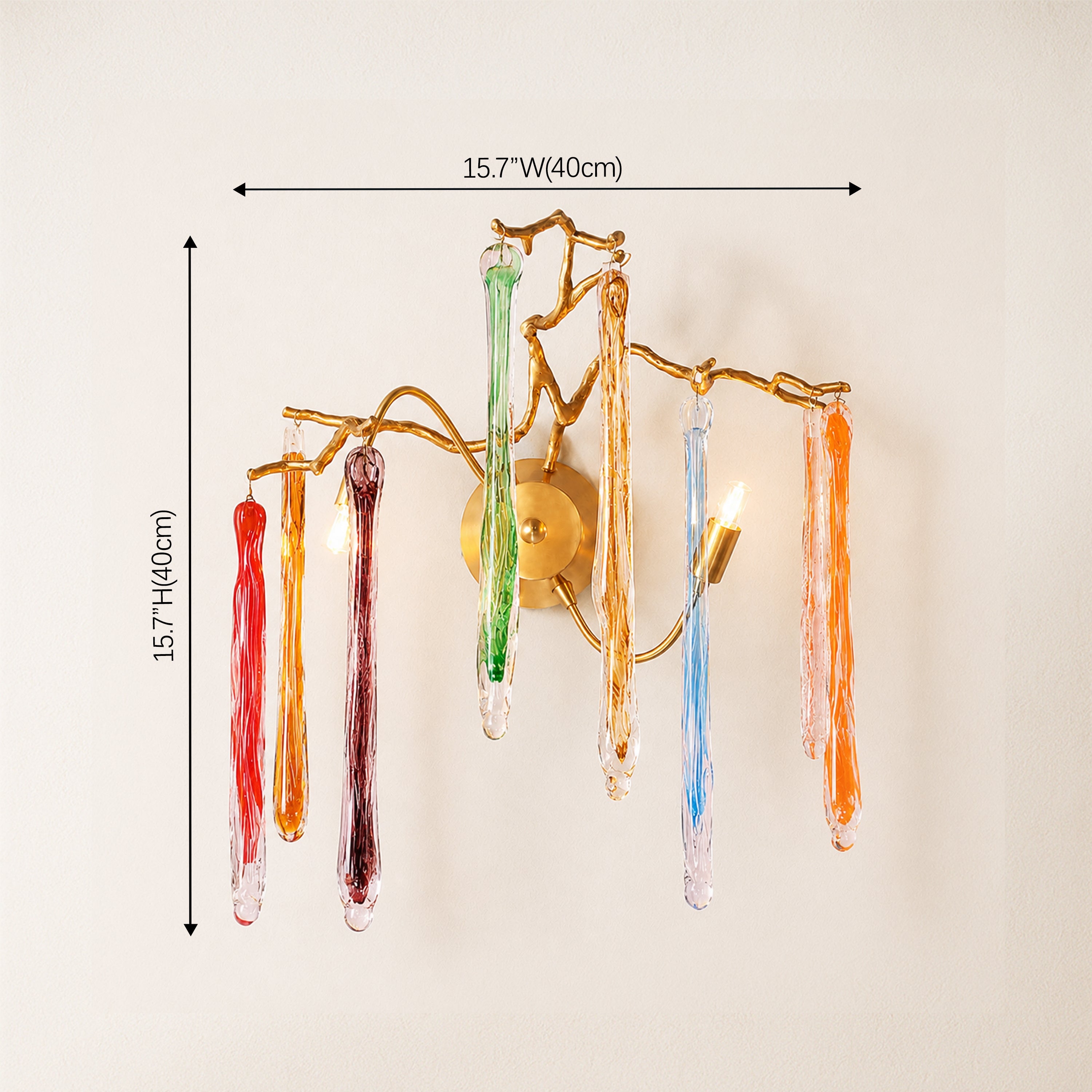 Nivalia Crystal Branch Wall Sconce
