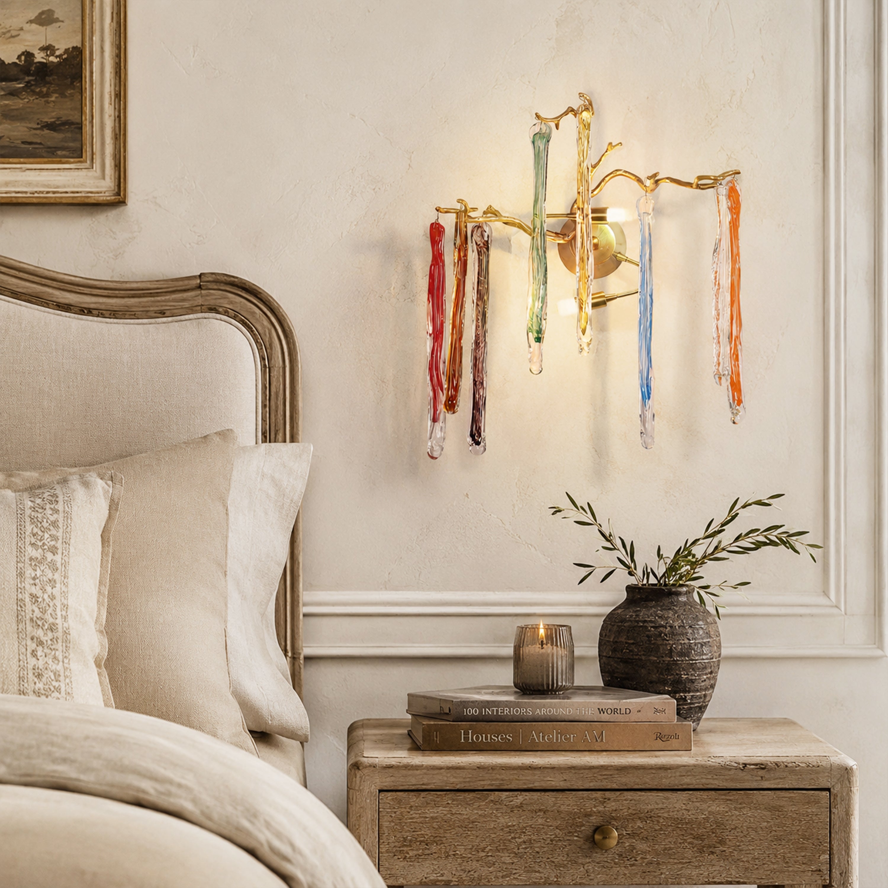 Nivalia Crystal Branch Wall Sconce