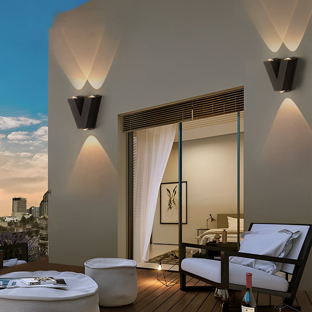 Lunaris Letters Outdoor Up Down Wall Light