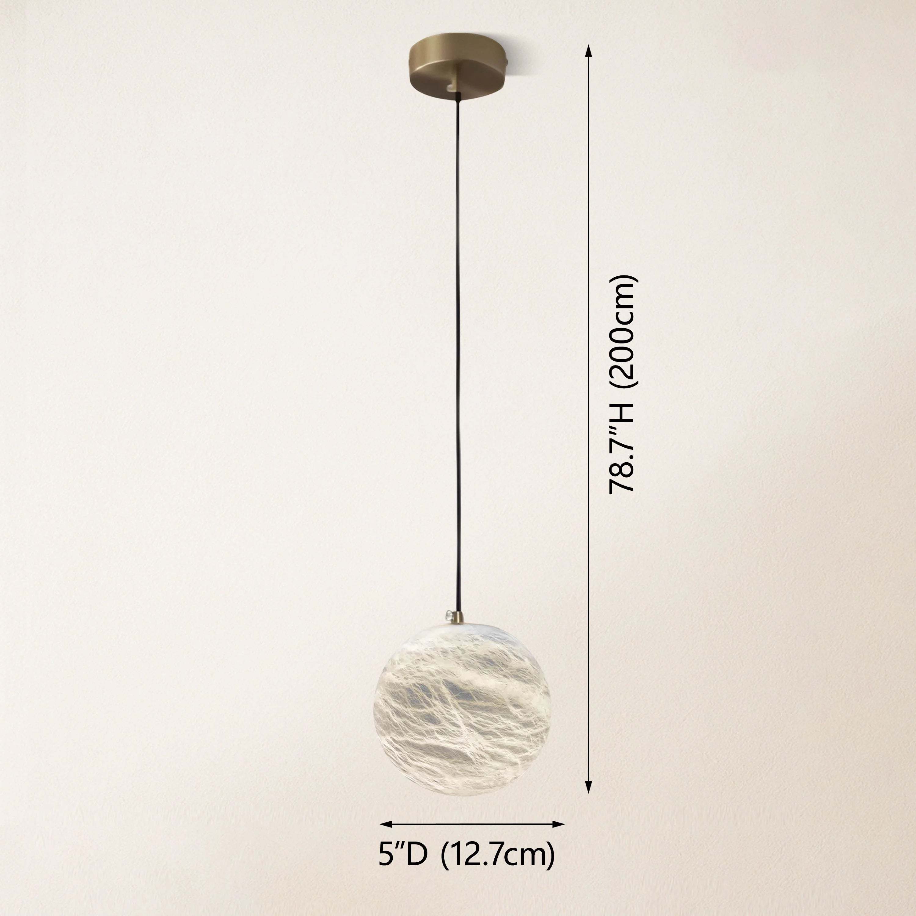 Nami Alabaster Global Ball Pendant Light 12.7cm D