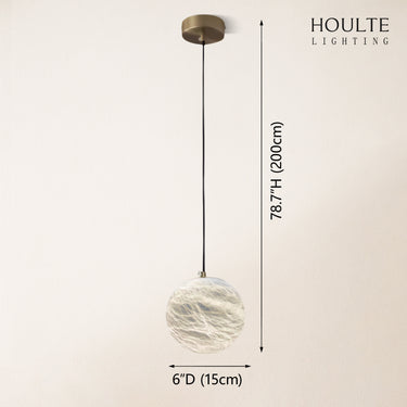 Nami Alabaster Global Ball Pendant Light 6"D