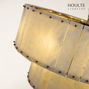 Nivislight Alabaster 2-Tier Round Chandelier 81cm