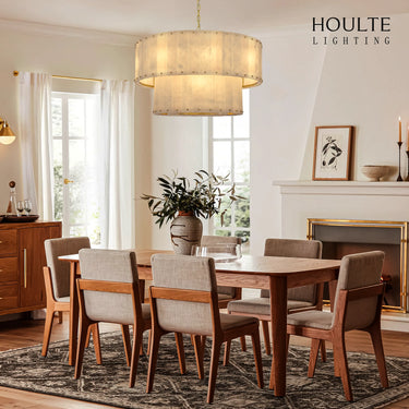 Nivislight Alabaster 2-Tier Round Chandelier 81cm