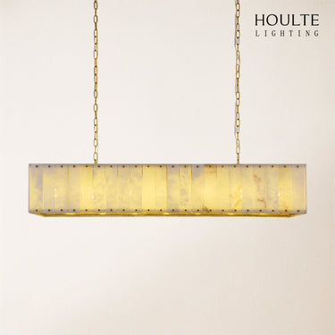 Nivislight Alabaster Rectangular Chandelier 140cm