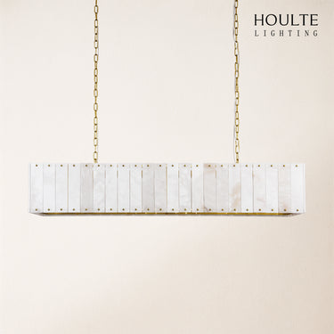 Nivislight Alabaster Rectangular Chandelier 140cm