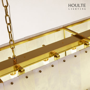 Nivislight Alabaster Rectangular Chandelier 140cm