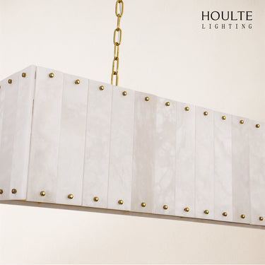 Nivislight Alabaster Rectangular Chandelier 140cm