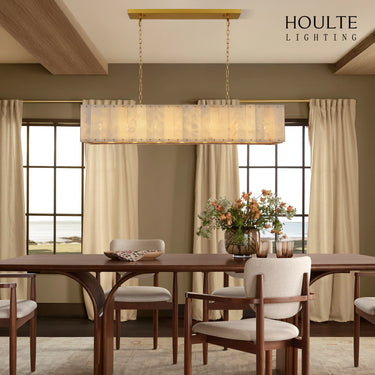Nivislight Alabaster Rectangular Chandelier 140cm
