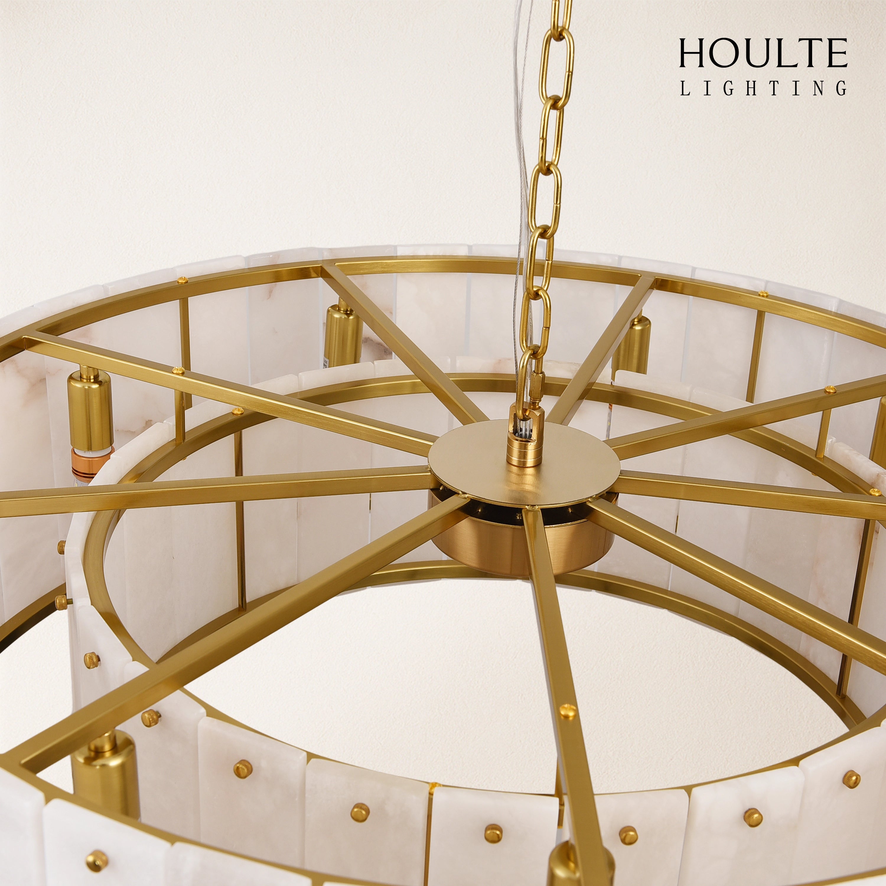Nivislight Alabaster Round Chandelier 60.9cm