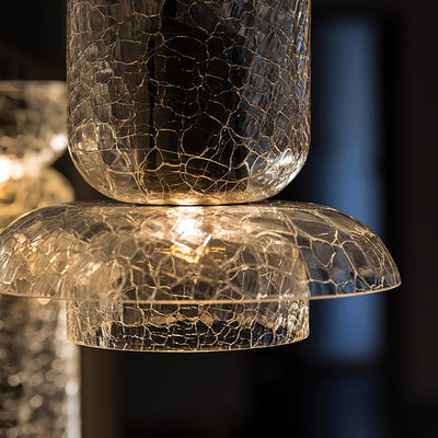 Zendria Crackle Glass Pendant Light