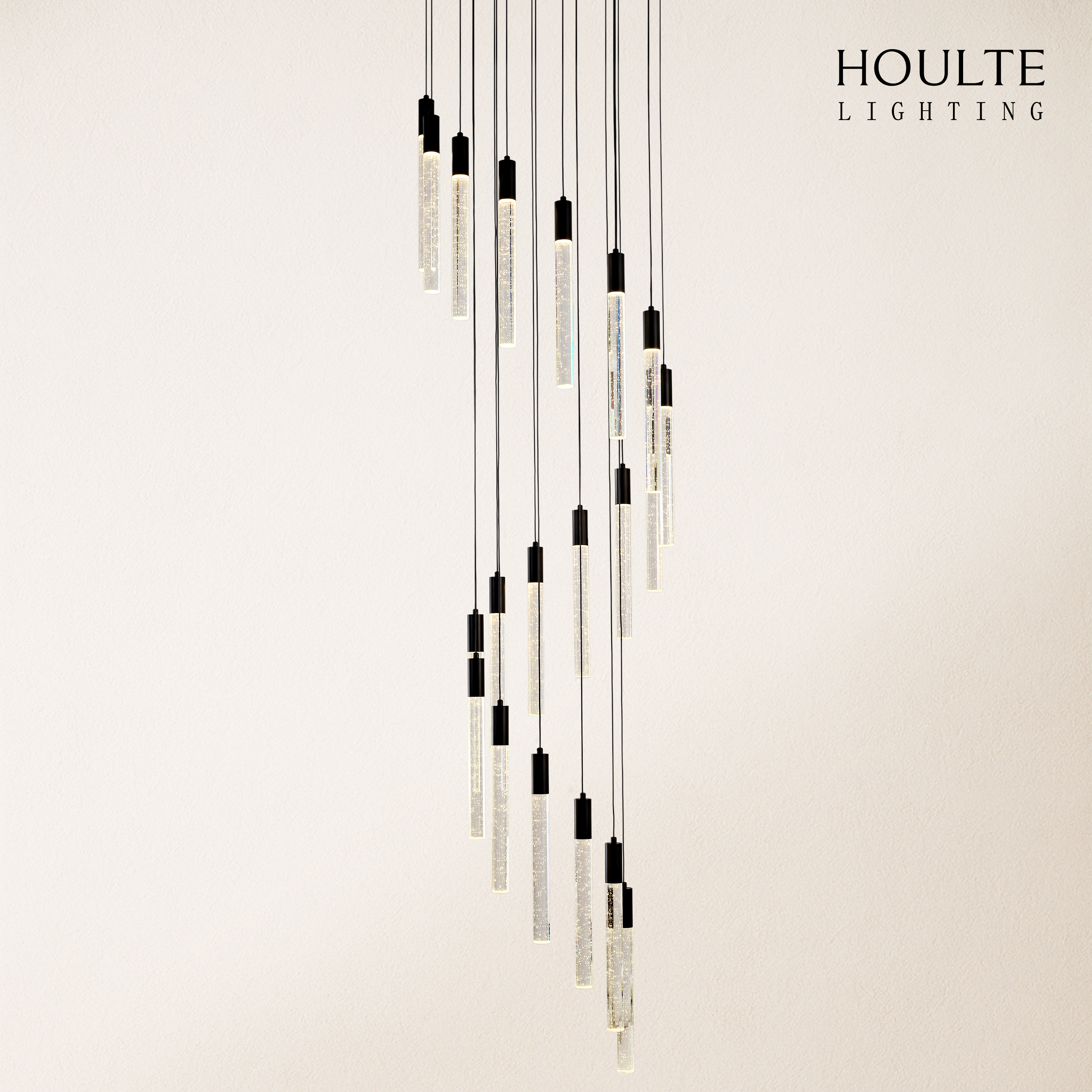Nova Cascade Modern LED High Ceiling Chandelier 20"D