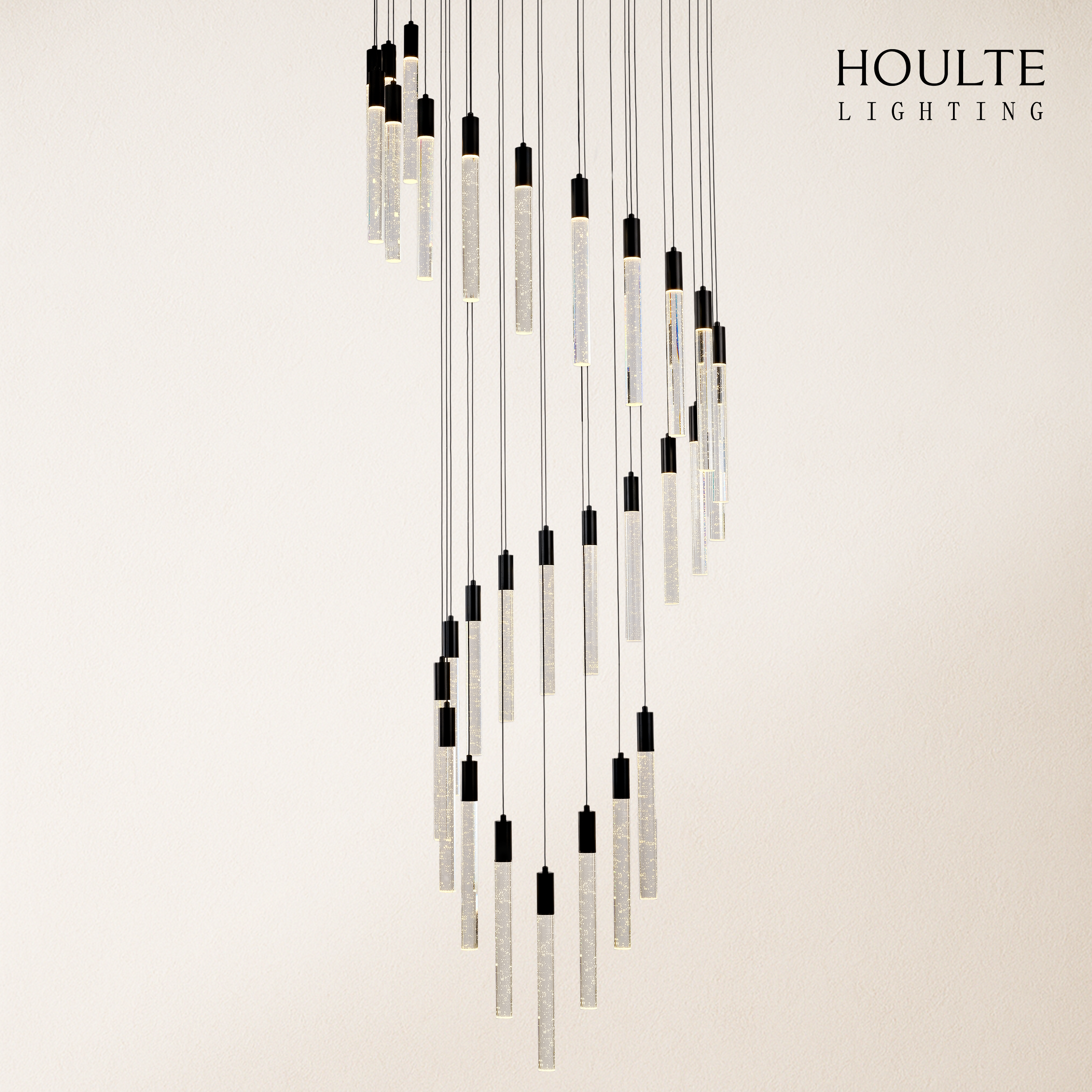 Nova Cascade Modern LED High Ceiling Chandelier 24"D