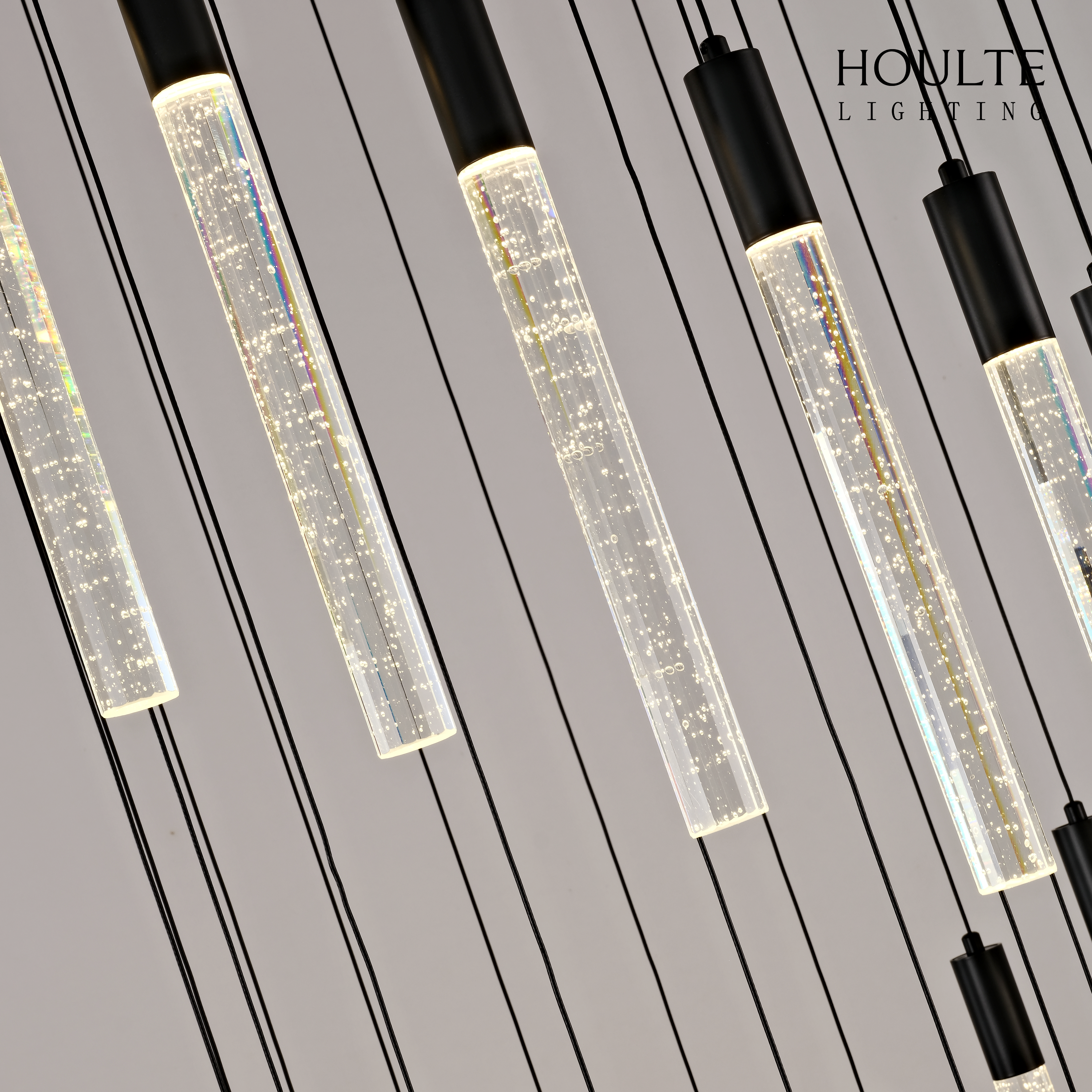 Nova Cascade Modern LED High Ceiling Chandelier 24"D