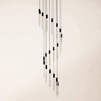 Nova Cascade Modern LED High Ceiling Chandelier 51cm D