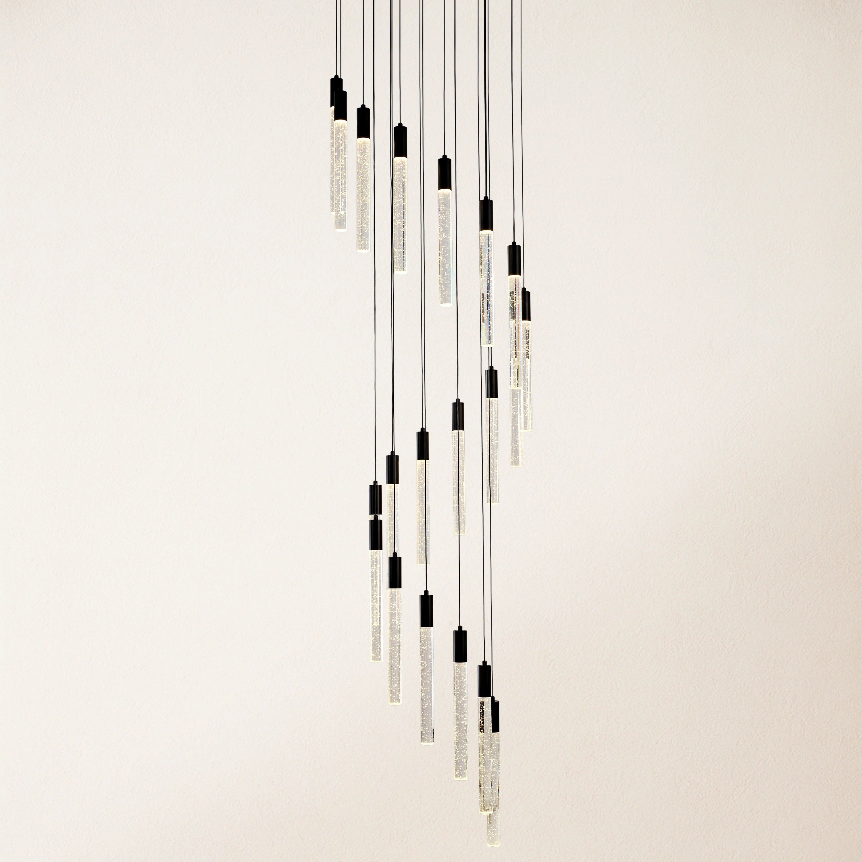 Nova Cascade Modern LED High Ceiling Chandelier 51cm D