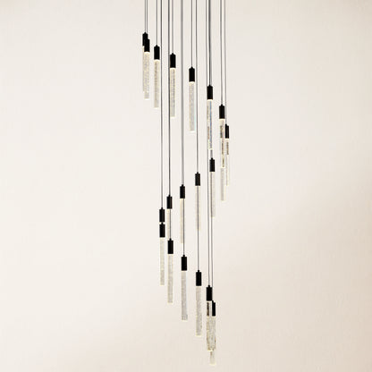Nova Cascade Modern LED High Ceiling Chandelier 51cm D