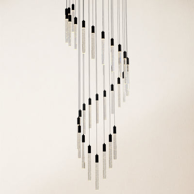 Nova Cascade Modern LED High Ceiling Chandelier 61cm D