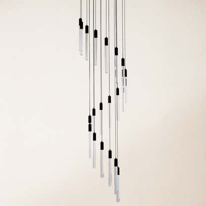 Nova Cascade Modern LED High Ceiling Chandelier 51cm D