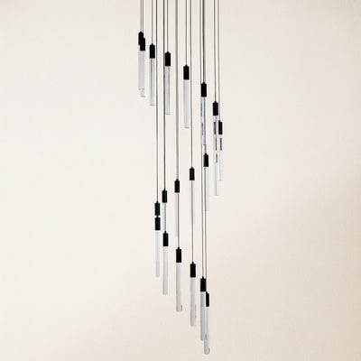 Nova Cascade Modern LED High Ceiling Chandelier 51cm D