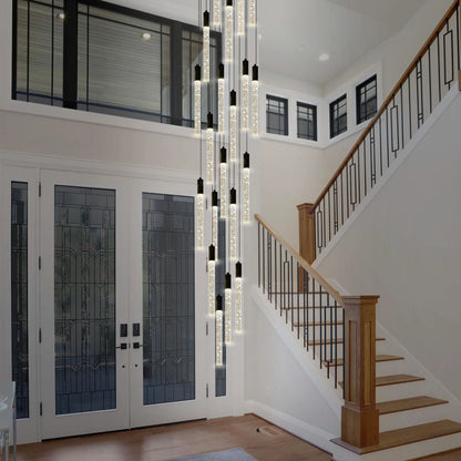 Nova Cascade Modern LED High Ceiling Chandelier 61cm D