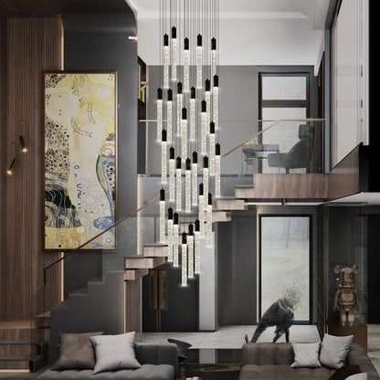 Nova Cascade Modern LED High Ceiling Chandelier 61cm D