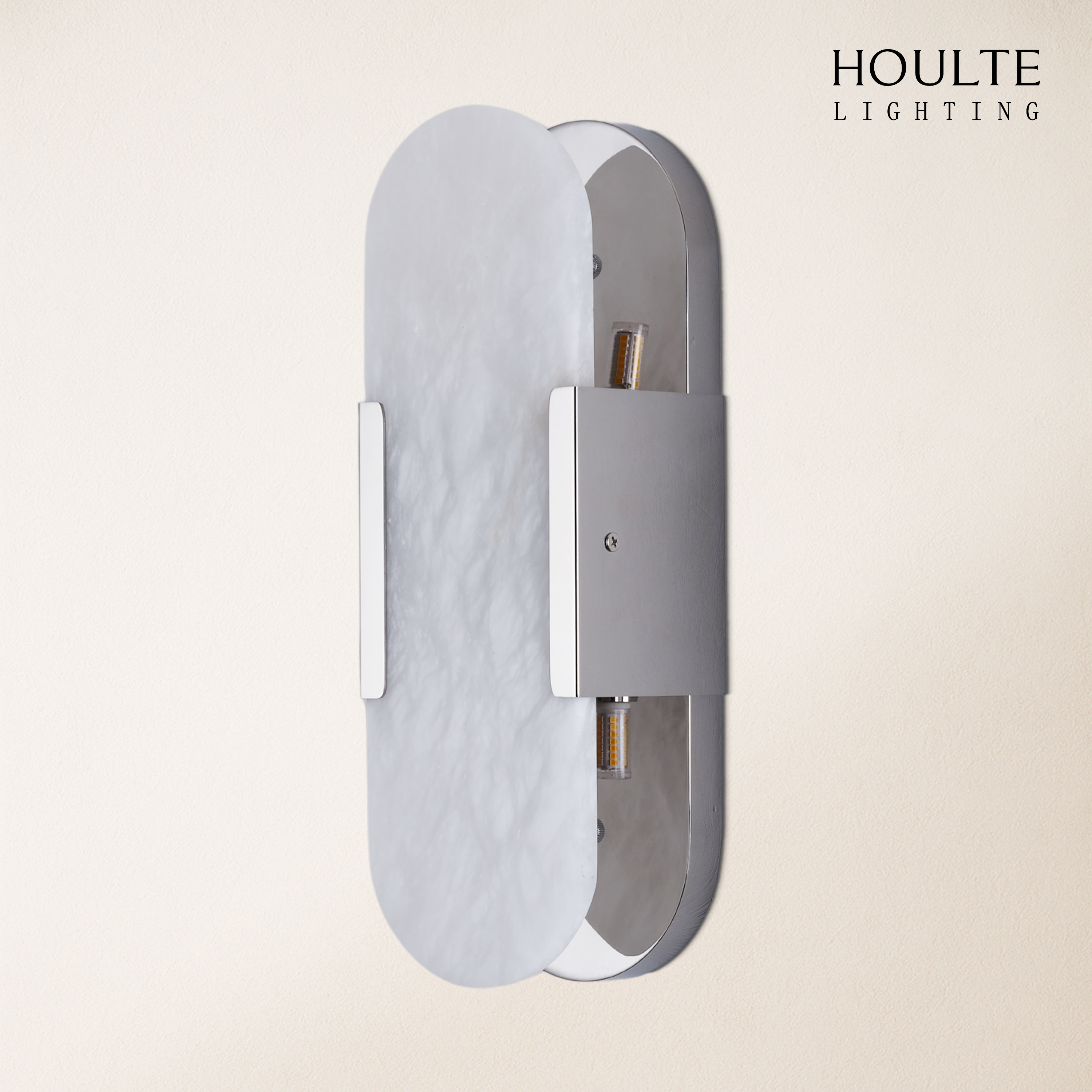 OpalEdge Alabaster Oval Wall Sconce 13.8"H
