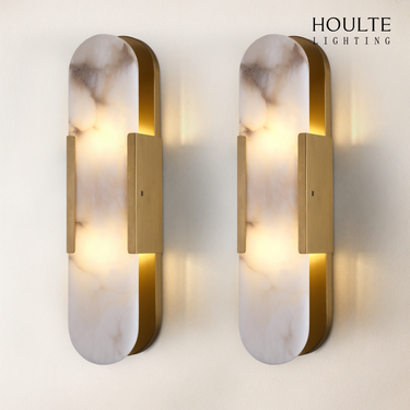 OpalEdge Alabaster Oval Wall Sconce 19.7"H