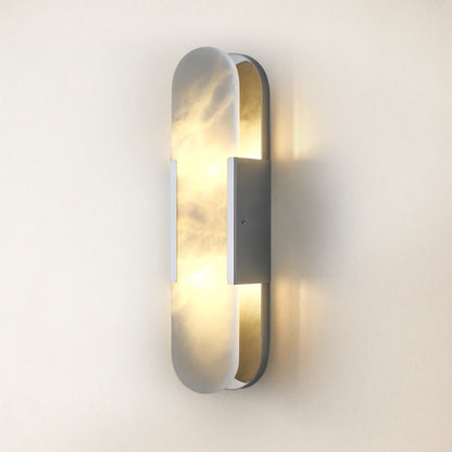 OpalEdge Alabaster Oval Wall Sconce 50cm H