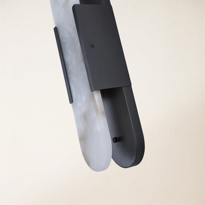 OpalEdge Alabaster Oval Wall Sconce 50cm H