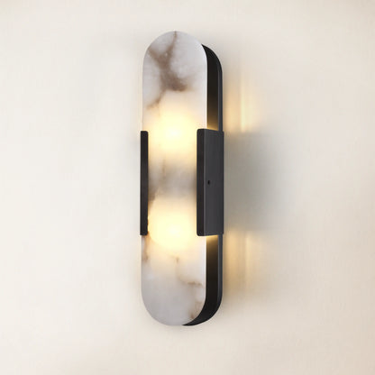 OpalEdge Alabaster Oval Wall Sconce 50cm H