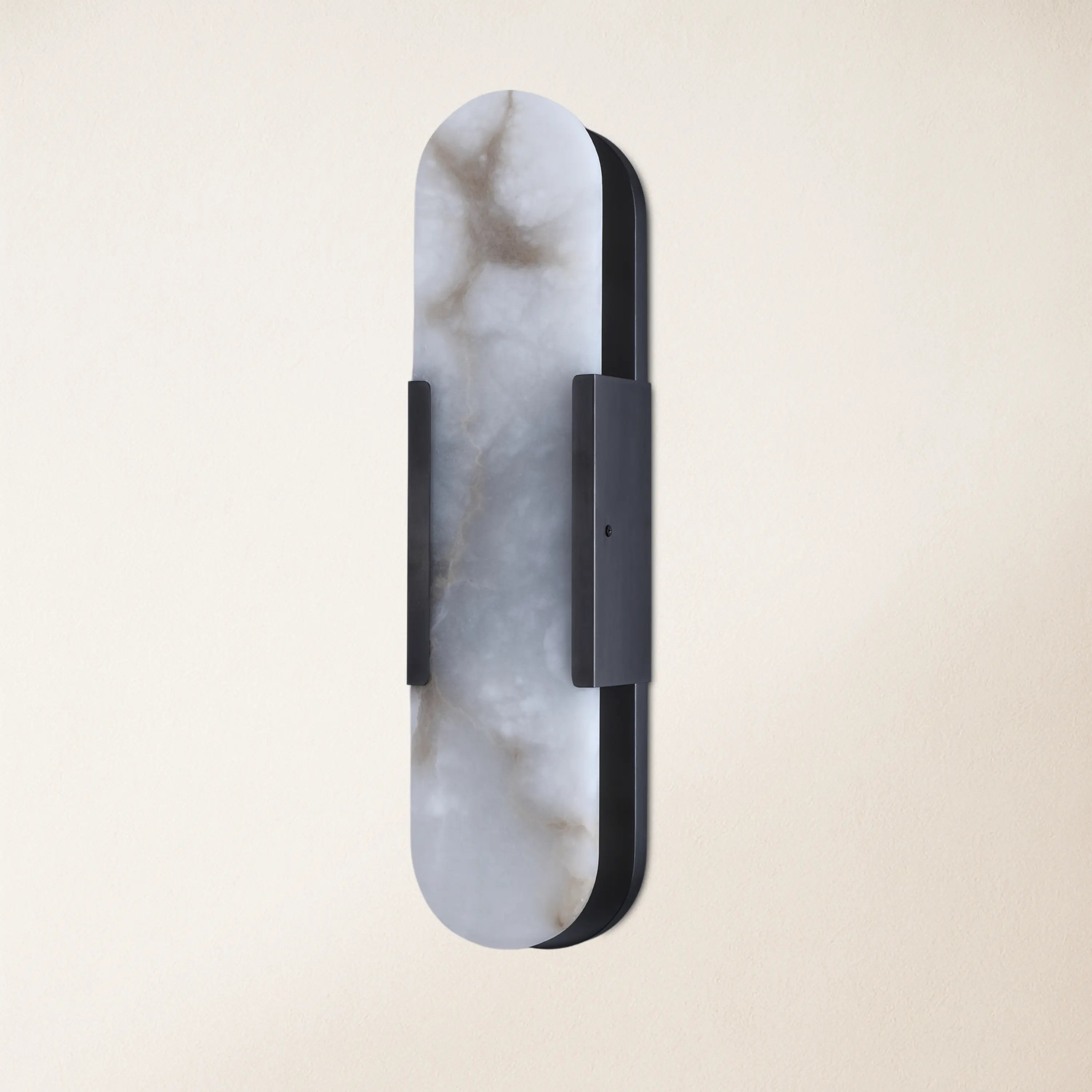 OpalEdge Alabaster Oval Wall Sconce 50cm H