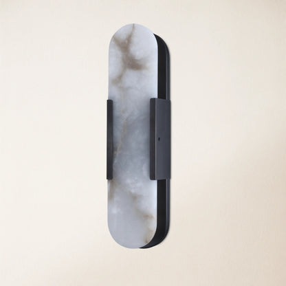 OpalEdge Alabaster Oval Wall Sconce 50cm H