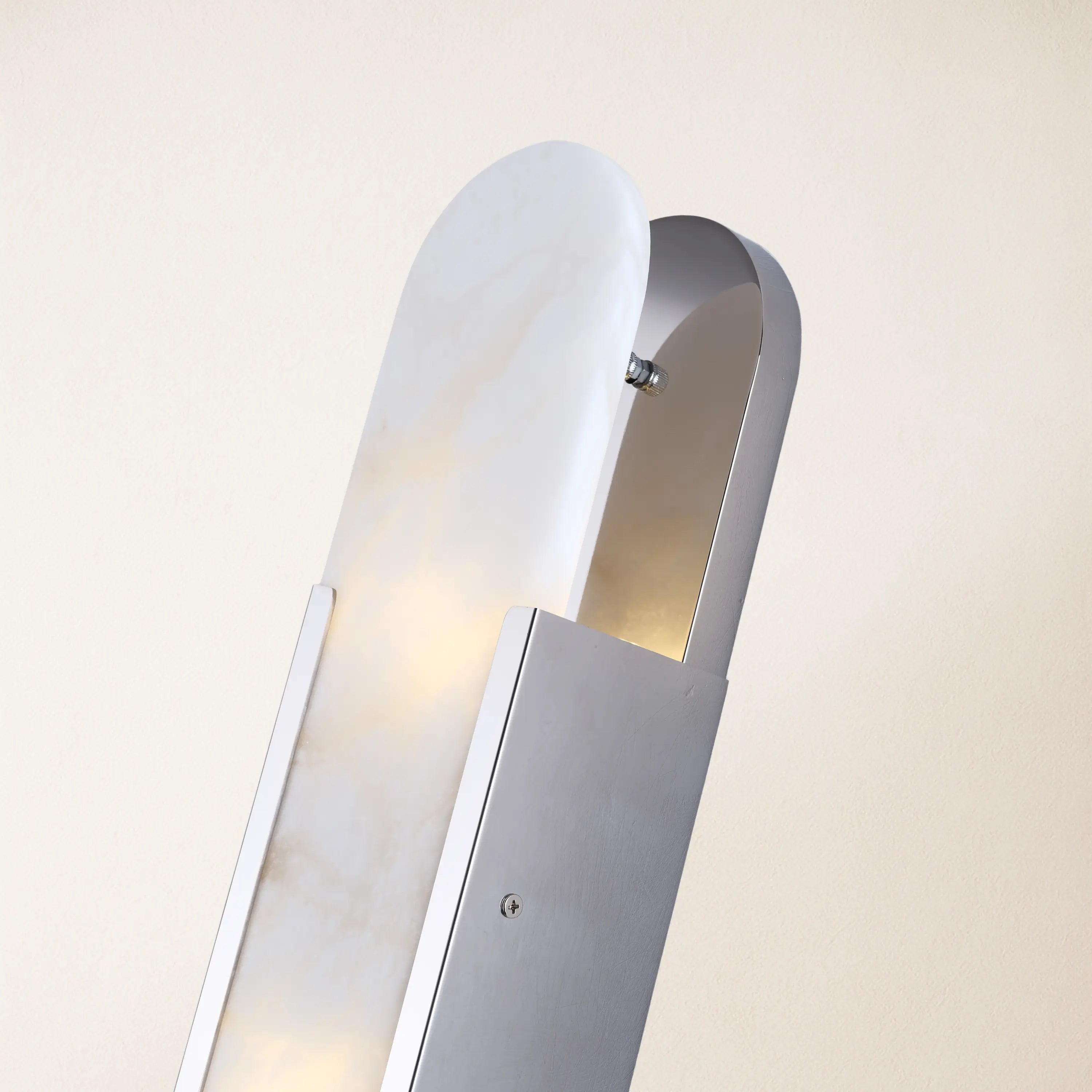 OpalEdge Alabaster Oval Wall Sconce 50cm H