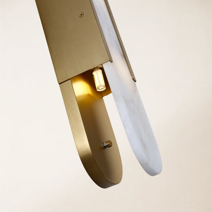 OpalEdge Alabaster Oval Wall Sconce 50cm H
