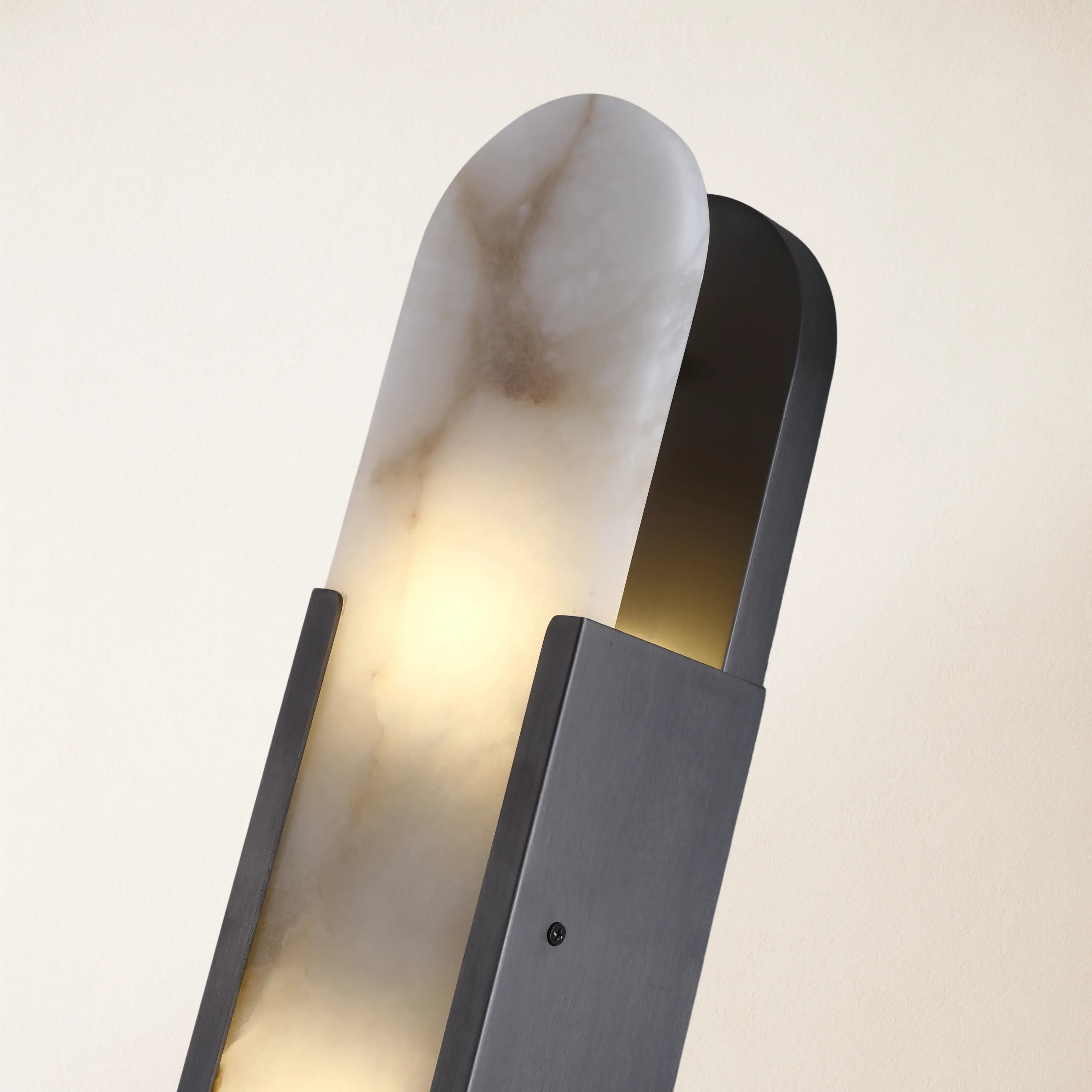 OpalEdge Alabaster Oval Wall Sconce 50cm H