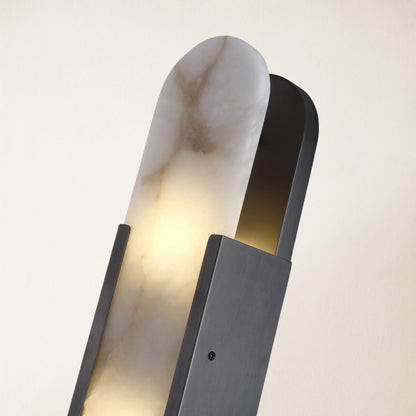 OpalEdge Alabaster Oval Wall Sconce 50cm H