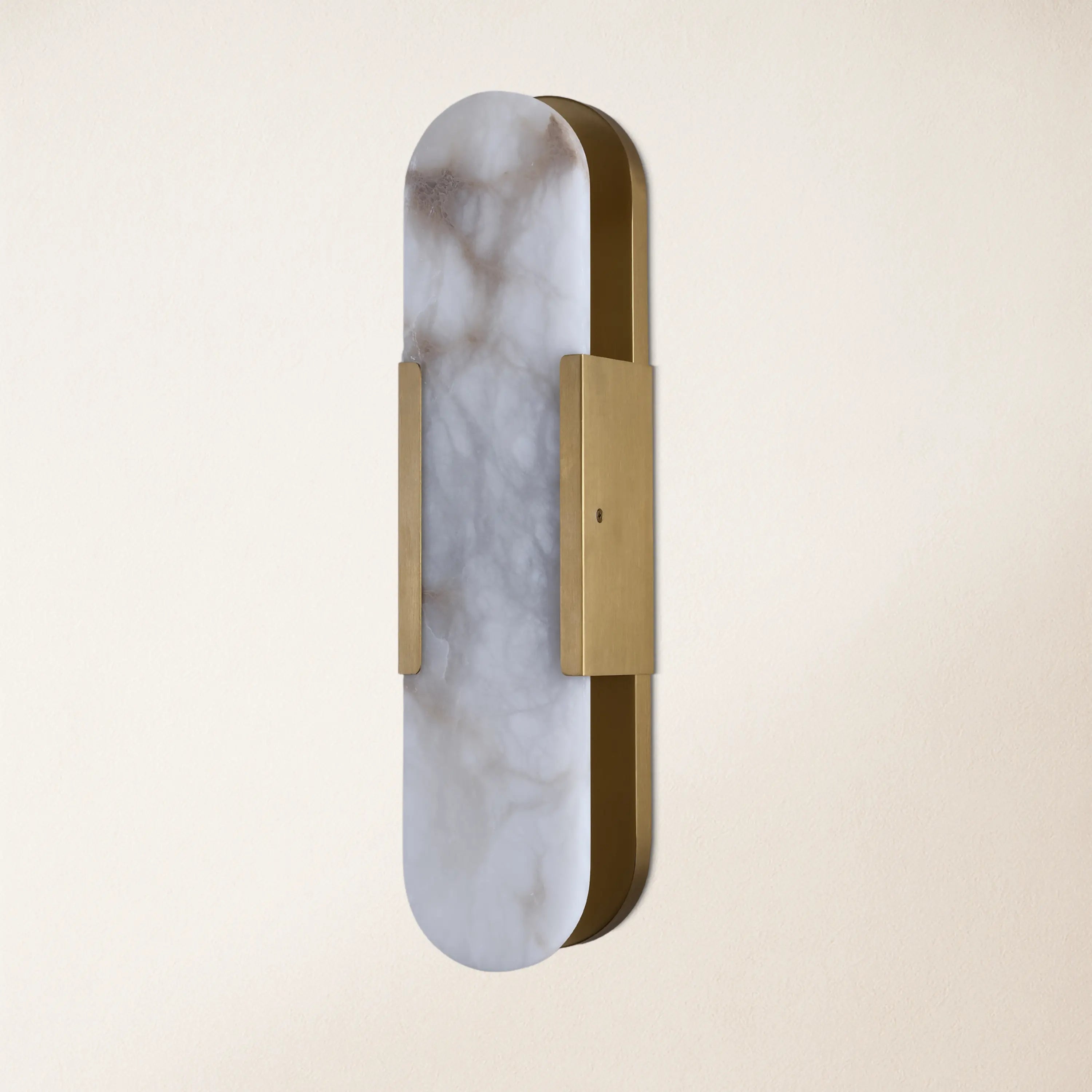 OpalEdge Alabaster Oval Wall Sconce 50cm H