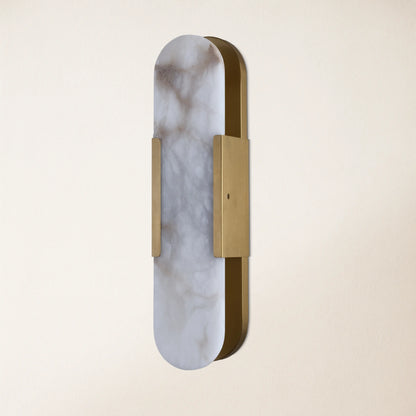 OpalEdge Alabaster Oval Wall Sconce 50cm H
