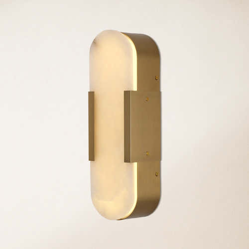 OpalEdge Alabaster Wall Sconce 14"H#Finish_Gold