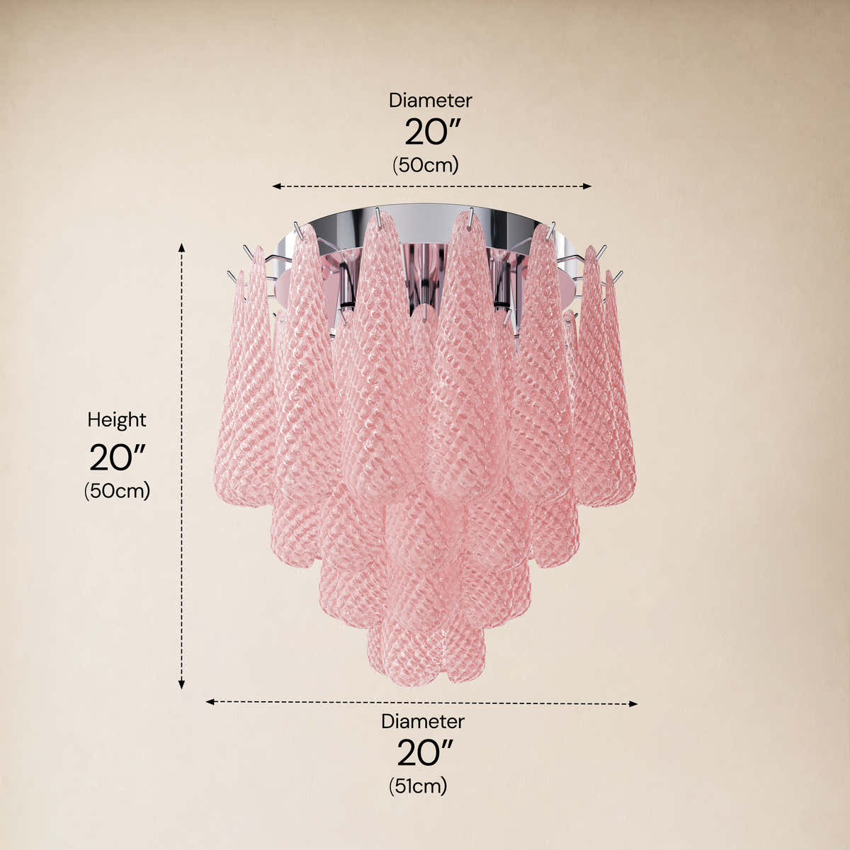 #Glass_Pink,Finish_Silver,Size_20" dimensions 2