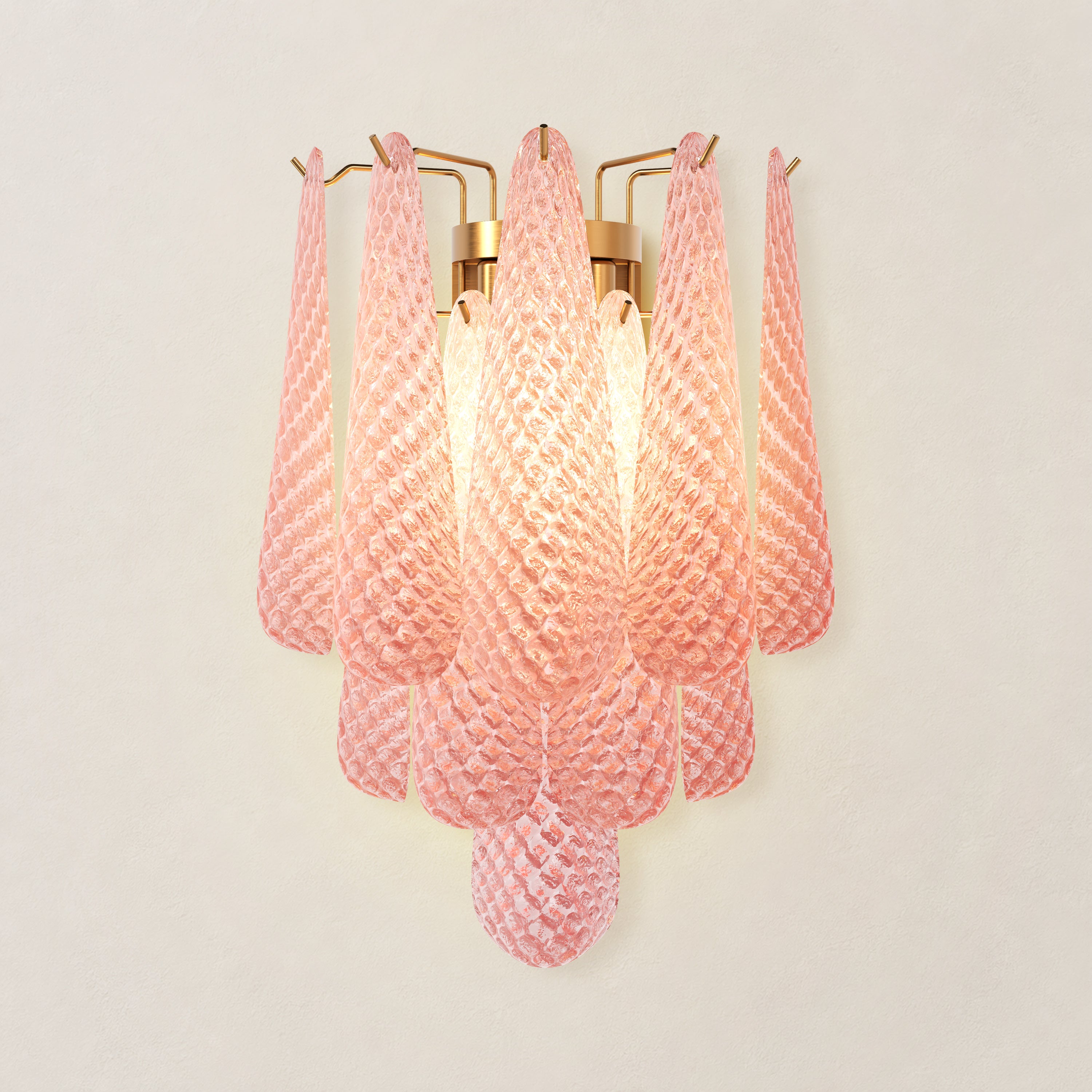 Veloria Glass Petaled Wall Sconce 12"W