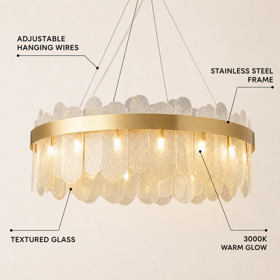 Prismora Glass Round Chandelier