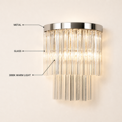 Prismari Tiered Glass Wall Sconce