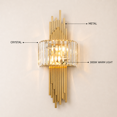 Oriana Crystal Wall Sconce 9.8"