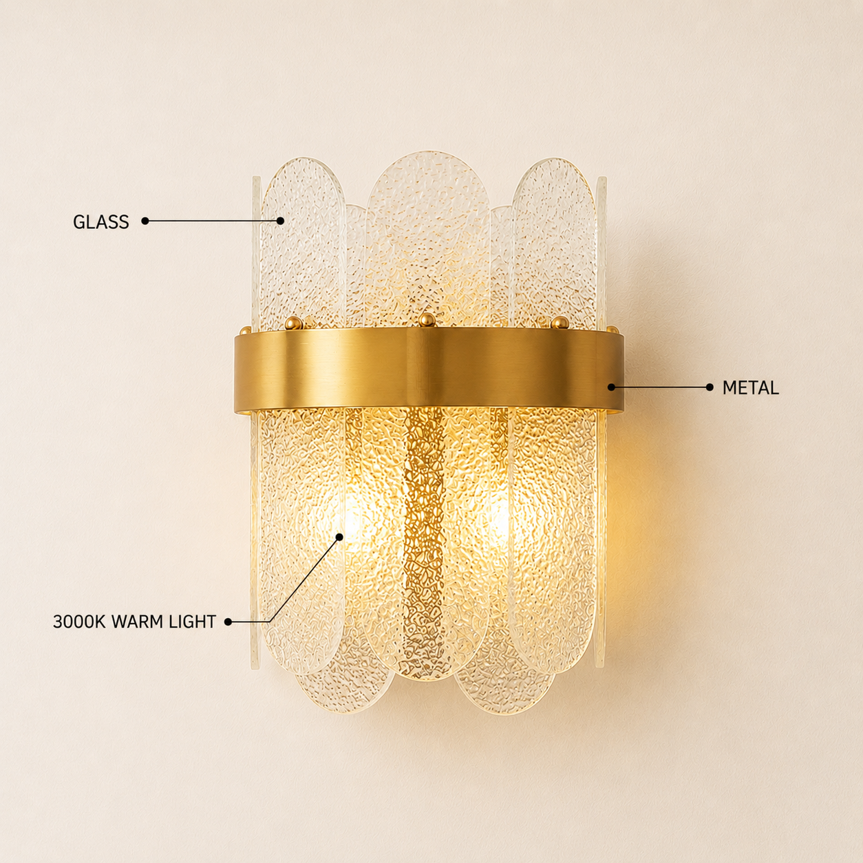 Cyra Glass Wall Sconce