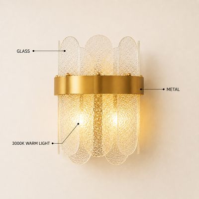 Cyra Glass Wall Sconce